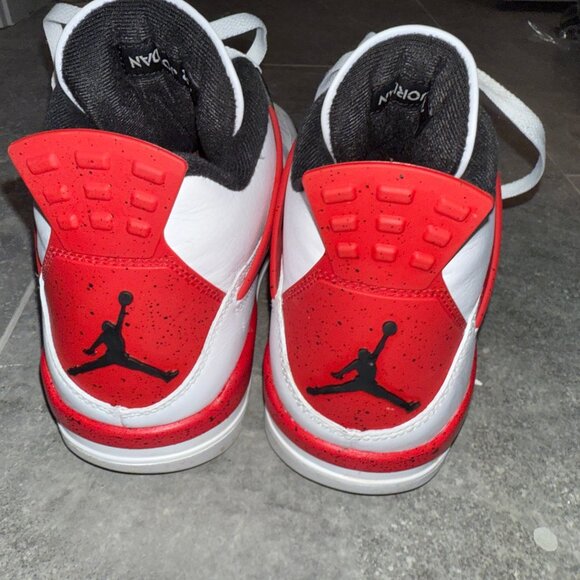 Size 11 - Jordan 4 Retro Mid Red Cement White Black Leather (DH6927-161) - Picture 5 of 6